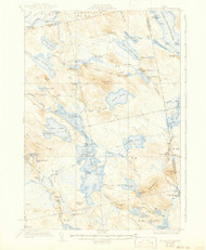 Nicatous Lake, Maine 1934 (1941) USGS Old Topo Map Reprint 15x15 ME Quad 460663