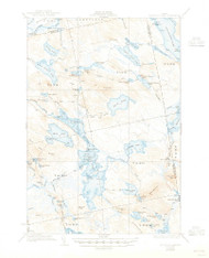 Nicatous Lake, Maine 1934 (1948) USGS Old Topo Map Reprint 15x15 ME Quad 460664