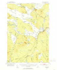 Norcross, Maine 1951 (1953) USGS Old Topo Map Reprint 15x15 ME Quad 460666