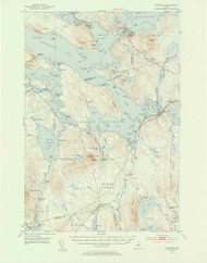 Norcross, Maine 1951 (1958) USGS Old Topo Map Reprint 15x15 ME Quad 306684