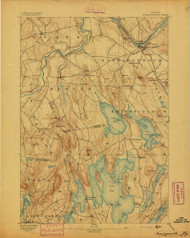 Norridgewock, Maine 1894 (1894) USGS Old Topo Map Reprint 15x15 ME Quad 807592