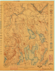 Norridgewock, Maine 1898 (1898) USGS Old Topo Map Reprint 15x15 ME Quad 807591