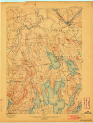 Norridgewock, Maine 1898 (1902) USGS Old Topo Map Reprint 15x15 ME Quad 807590