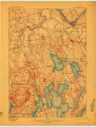Norridgewock, Maine 1898 (1910) USGS Old Topo Map Reprint 15x15 ME Quad 807589