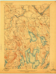 Norridgewock, Maine 1898 (1921) USGS Old Topo Map Reprint 15x15 ME Quad 807588