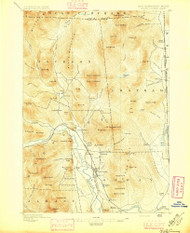 North Conway, New Hampshire 1896 (1896) USGS Old Topo Map Reprint 15x15 ME Quad 330267