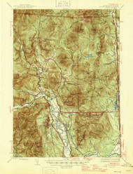 North Conway, New Hampshire 1945 (1945) USGS Old Topo Map Reprint 15x15 ME Quad 330263