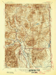 North Conway, New Hampshire 1945 (1945) USGS Old Topo Map Reprint 15x15 ME Quad 330264