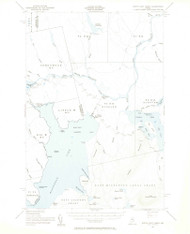 North East Carry, Maine 1954 (1956) USGS Old Topo Map Reprint 15x15 ME Quad 460677