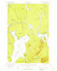 North East Carry, Maine 1954 (1958) USGS Old Topo Map Reprint 15x15 ME Quad 460678