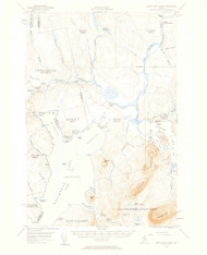 North East Carry, Maine 1954 (1958) USGS Old Topo Map Reprint 15x15 ME Quad 460679