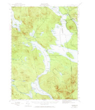 Oquossoc, Maine 1940 (1968) USGS Old Topo Map Reprint 15x15 ME Quad 460707