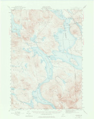 Oquossoc, Maine 1940 (1976) USGS Old Topo Map Reprint 15x15 ME Quad 306700
