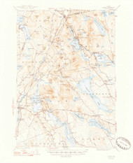 Orland, Maine 1948 (1948) USGS Old Topo Map Reprint 15x15 ME Quad 460713