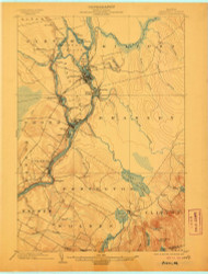 Orono, Maine 1902 (1906) USGS Old Topo Map Reprint 15x15 ME Quad 807605