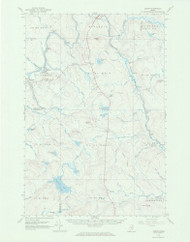 Oxbow, Maine 1965 (1969) USGS Old Topo Map Reprint 15x15 ME Quad 306711