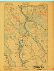 Passadumkeag, Maine 1917 (1917) USGS Old Topo Map Reprint 15x15 ME Quad 807610