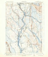 Passadumkeag, Maine 1917 (1934) USGS Old Topo Map Reprint 15x15 ME Quad 460728