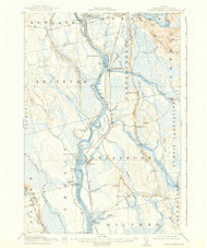 Passadumkeag, Maine 1917 (1939) USGS Old Topo Map Reprint 15x15 ME Quad 460729