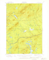 Pierce Pond, Maine 1925 (1958) USGS Old Topo Map Reprint 15x15 ME Quad 460748