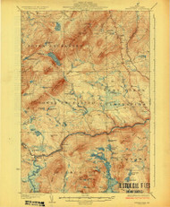 Pierce Pond, Maine 1927 (1927) USGS Old Topo Map Reprint 15x15 ME Quad 807621