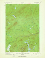 Pierce Pond, Maine 1958 (1960) USGS Old Topo Map Reprint 15x15 ME Quad 306718
