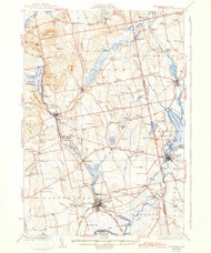Pittsfield, Maine 1932 (1942) USGS Old Topo Map Reprint 15x15 ME Quad 461063