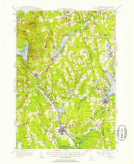Pittsfield, Maine 1955 (1957) USGS Old Topo Map Reprint 15x15 ME Quad 460753