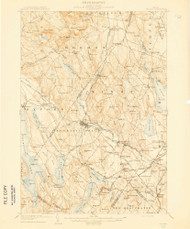 Poland, Maine 1908 (1908) USGS Old Topo Map Reprint 15x15 ME Quad 460755