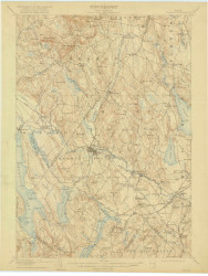 Poland, Maine 1908 (1922) USGS Old Topo Map Reprint 15x15 ME Quad 306724