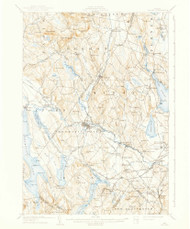 Poland, Maine 1908 (1939) USGS Old Topo Map Reprint 15x15 ME Quad 460756
