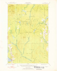 Portage, Maine 1929 (1952) USGS Old Topo Map Reprint 15x15 ME Quad 460762
