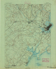 Portland, Maine 1891 (1891) USGS Old Topo Map Reprint 15x15 ME Quad 807644