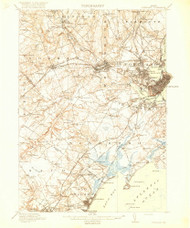 Portland, Maine 1916 (1916) USGS Old Topo Map Reprint 15x15 ME Quad 460765
