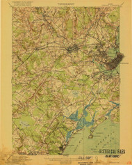 Portland, Maine 1916 (1916) USGS Old Topo Map Reprint 15x15 ME Quad 807636