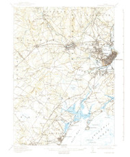 Portland, Maine 1916 (1939) USGS Old Topo Map Reprint 15x15 ME Quad 460766