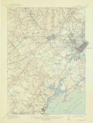Portland, Maine 1916 (1943) USGS Old Topo Map Reprint 15x15 ME Quad 306729