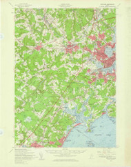 Portland, Maine 1957 (1960) USGS Old Topo Map Reprint 15x15 ME Quad 306728