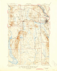 Presque Isle, Maine 1935 (1945) USGS Old Topo Map Reprint 15x15 ME Quad 460777