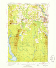 Presque Isle, Maine 1953 (1955) USGS Old Topo Map Reprint 15x15 ME Quad 460778