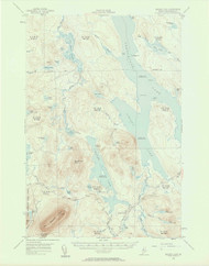 Ragged Lake, Maine 1954 (1958) USGS Old Topo Map Reprint 15x15 ME Quad 306734