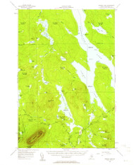 Ragged Lake, Maine 1954 (1961) USGS Old Topo Map Reprint 15x15 ME Quad 460789