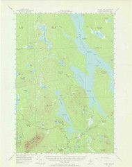 Ragged Lake, Maine 1954 (1969) USGS Old Topo Map Reprint 15x15 ME Quad 306733
