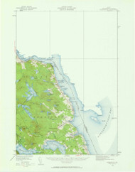 Robbinston, Maine 1929 (1961) USGS Old Topo Map Reprint 15x15 ME Quad 306737