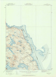 Robbinston, Maine 1929 (1961) USGS Old Topo Map Reprint 15x15 ME Quad 306738
