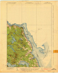 Robbinston, Maine 1931 (1931) USGS Old Topo Map Reprint 15x15 ME Quad 807646