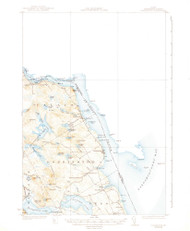 Robbinston, Maine 1931 (1939) USGS Old Topo Map Reprint 15x15 ME Quad 460805
