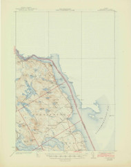 Robbinston, Maine 1931 (1945) USGS Old Topo Map Reprint 15x15 ME Quad 306739
