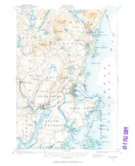 Rockland, Maine 1904 (1961) USGS Old Topo Map Reprint 15x15 ME Quad 460810