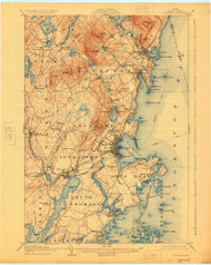 Rockland, Maine 1906 (1925) USGS Old Topo Map Reprint 15x15 ME Quad 807649